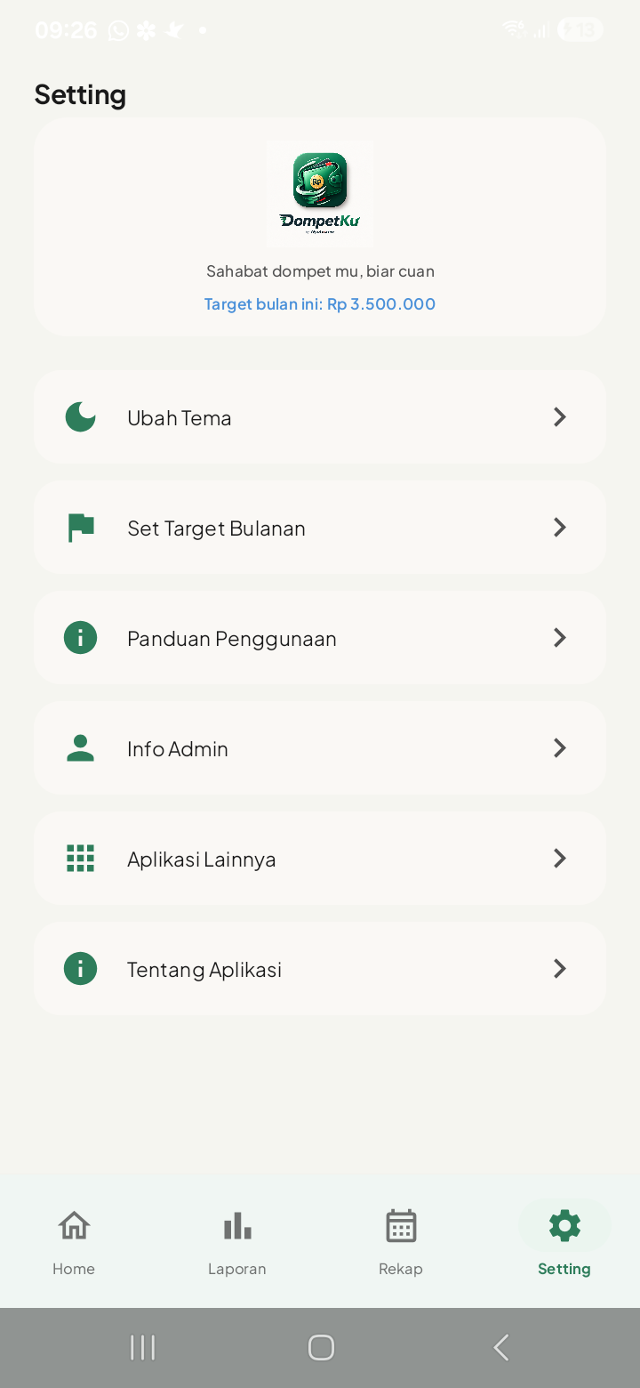 Setting Screen